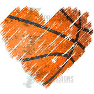 Distressed Basketball Heart