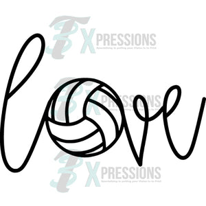 Love Volleyball black