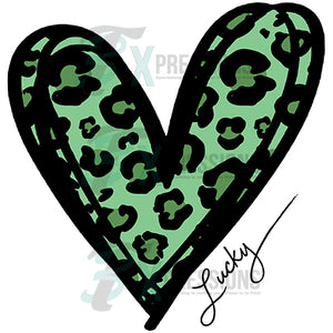 Lucky Leopard Green Heart