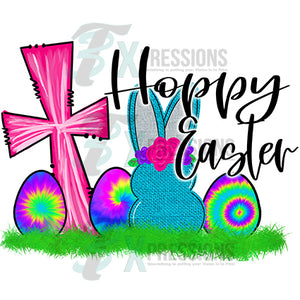 Hoppy Easter Tie-dye Egg
