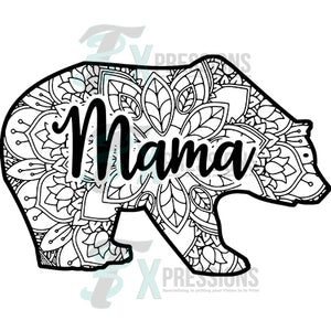 Mandala mama bear (htv not weeded in the middle)