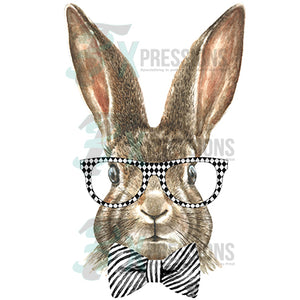 Rabbit with glasses and bow tie