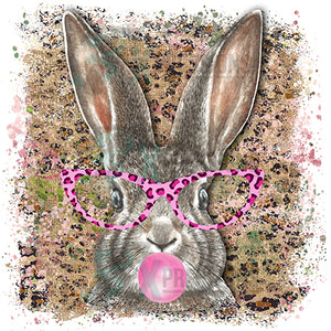 Bunny with glasses hot pink