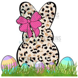 Cheetah Print Bunny with eggs
