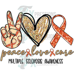 Peace Love Multiple Sclerosis awareness