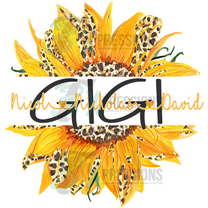 Personalized Split Sunflower