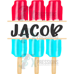 Personalized Fire cracker popsicle