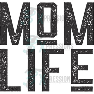 Mom Life Black Distress