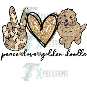 Peace Love Golden Doodle