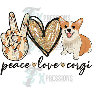 Peace Love Corgi