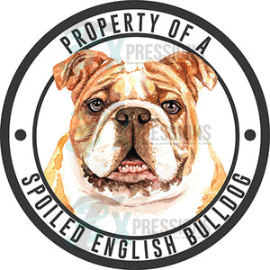 Property of a Spoiled English Bulldog