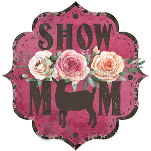 Show Mom Goat Brown and Hot Pink Floral
