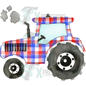 Red White and Blue Tractor