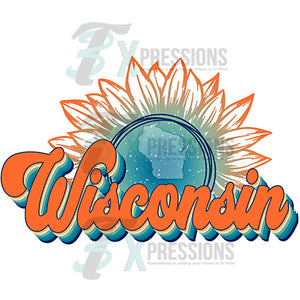 Wisconsin Vintage Sunflower