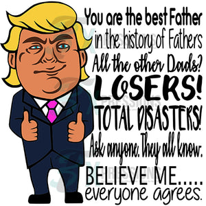 Best Father Donald Trump caricature