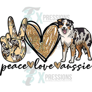 Peace love Australian Shepherd