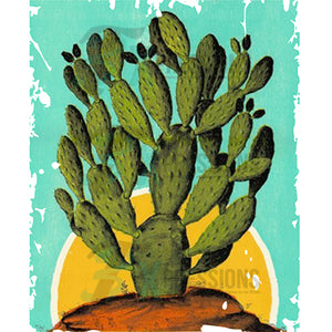 Retro Cactus Sunset