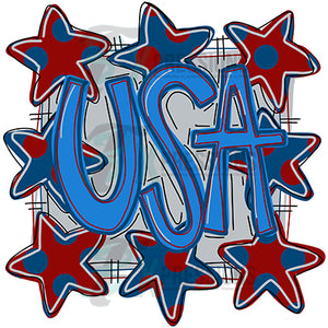 USA Doodle Star frame