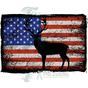 Deer and flag