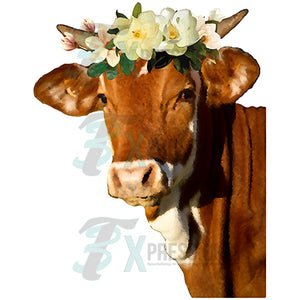 Cow with Magnolia Crown