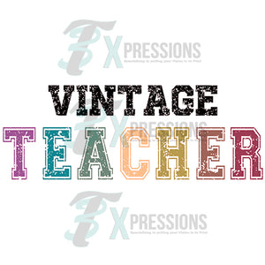Vintage Teacher distressed