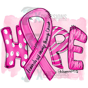 Hope with pink background