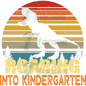 Roaring into Kindergarten Dinosaur T Rex Bl