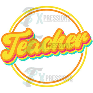 Teacher Retro Circle