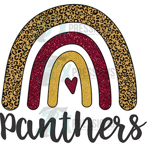 Personalized Maroon and Gold Glitter Rainbow