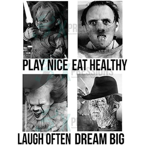 Play Nice Eat Healthy Horror