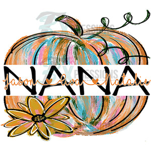Personalized Painted Pumpkin