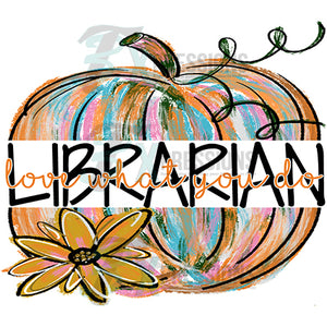 Librarian Painted Pumpkin