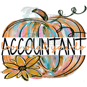 Accountant Painted Pumpkin