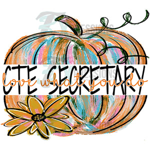 CTE Secretary Painted Pumpkin