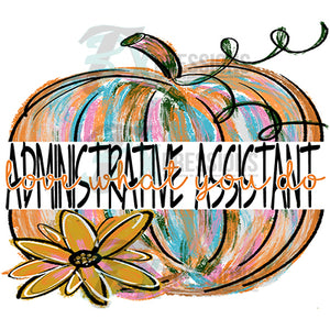 Administrative Assistant Painted Pumpkin