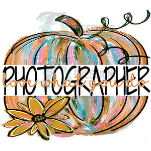 Photographer Painted Pumpkin