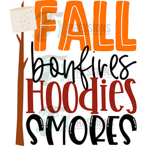 Fall bonfires hoodies smores
