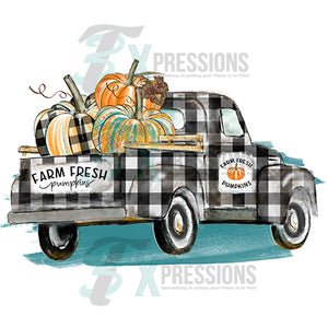 Fresh Fall pumpkins truck