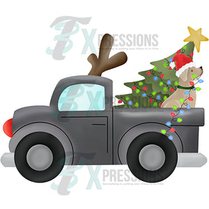 Gray Christmas Truck
