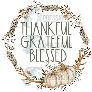 Thankful Grateul Blessed wreath