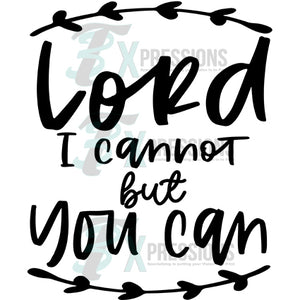 Lord I cannot but you can