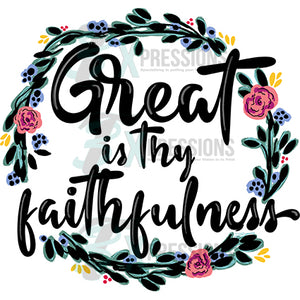 Great is they faithfulness wreath
