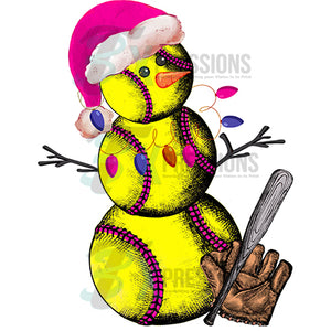 Softball Snowman