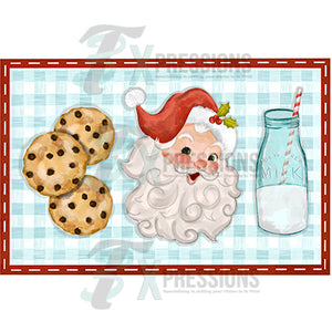 Santa Milk and Cookies with background