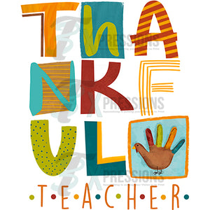 Thankful Turkeyhand Teacher
