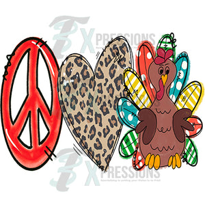 Peace Love Turkey, Thanksgiving