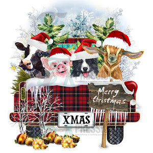 Christmas Animals in Truck
