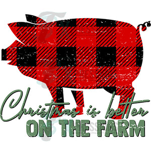 Christmas in Better on the Farm Pig
