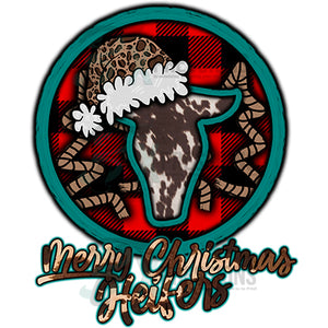 merry Christmas heifers cowhide