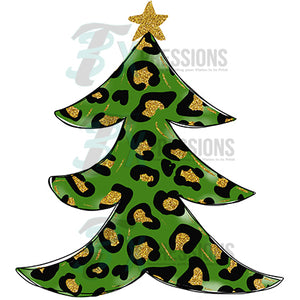 Green Leopard Christmas Tree